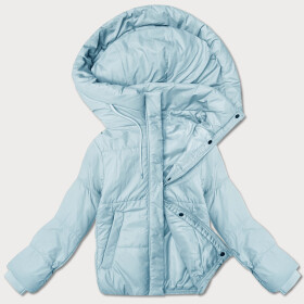 Světle modrá krátká dámská bunda s kapucí J Style (16M9237-240) odstíny modré XL (42)
