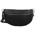 Módní dámská kožená ledvinka Sotiria, černá