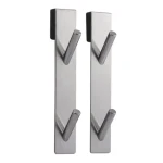 MSV NOKO 2 ks závěsných věšáků se 2 háčky na sprchovou zástěnu / nerezová ocel / 10 mm (3700703997726)