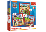 Mamido Puzzle 3v1 Veselí psi Tlapková patrola Trefl 34867