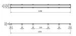 I-Drain - Level-3 Nerezový rošt pro sprchový žlab Level-3 broušený, délka 120 cm IDRO1200Z