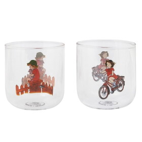 Storefactory Sklenice na vodu Lotta z Rošťácké uličky / Chapter 2 – set 2 ks, čirá barva, sklo, 250 ml