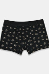 PÁNSKÉ VZOROVANÉ BOXERKY PREMIUM BB006 černá XL