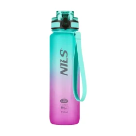 NILS Camp NCD04 Tritanová láhev na pití 950 ml zeleno-růžová (5907695552324)