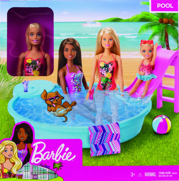 Barbie panenka a bazén - Mattel Barbie