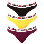 Dámské tanga 3Pack 00SE0K-0EAXL-E6463 žluté,černé, fialové - Diesel M
