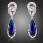 Náušnice Swarovski Elements De Angelis, Tmavě modrá