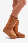Vysoké Sněhule Na Platformě Big Star OO274893 Camel 38