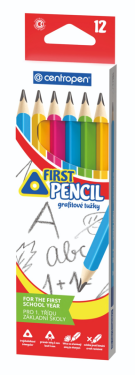 Grafitová tužka trojhranná Jumbo Centropen 9512, bez gumy - číslo 2