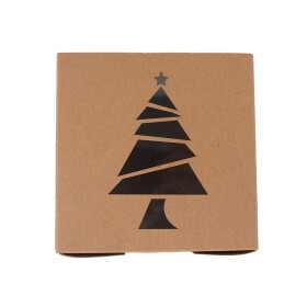 Cake star Vánoční krabička- "stromeček" 10x10x6,3cm
