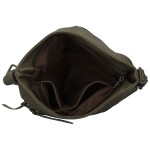 Stylová dámská koženková crossbody kabelka Herta, tmavě zelená