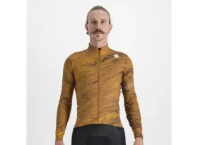 Sportful Cliff Supergiara Thermal pánský dres dlouhý rukáv leather golden oak black vel. M