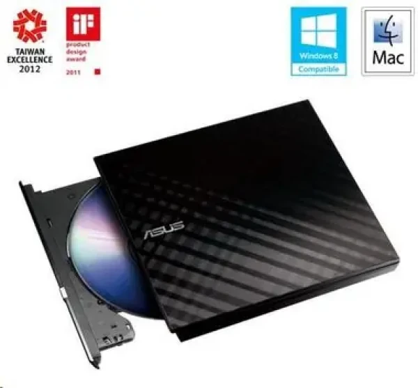 ASUS SDRW-08D2S-U LITE černá / DVD±RW ext. vypalovačka / slim / USB 2.0 / retail (SDRW-08D2S-U LITE/BLK/G/AS)