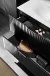 COMAD - Skříňka pod umyvadlo 80cm 2 zásuvky ADEL BLACK 5907611654859