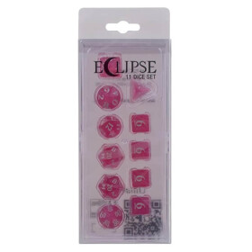 Sada kostek UltraPro Eclipse Acrylic RPG s krabičkou - 11 ks - Hot Pink