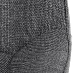 Židle jídelní, šedá látka, nohy černý kov