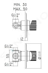 PAFFONI - Jo Sprchová baterie pod omítku s tělesem, chrom JO011CR