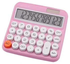 Genie 612P růžová / Kalkulačka / stolní / 12místná / LCD displej / solární a bateriové napájení (12778)