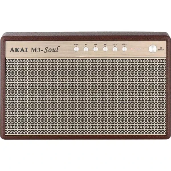 AKAI M3 SOUL hnědá / Bezdrátový reproduktor / Bluetooth / 20W / 2x USB / AUX (4905192533540)