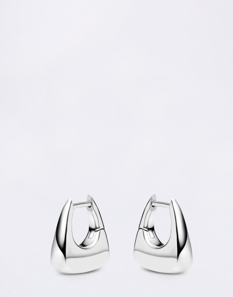 Maria Black Tote Huggie Silver PAIR Silver