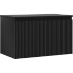 MEXEN/S - Rivel koupelnová skříňka pod umyvadlo 80 cm s deskou, 1 šuplík, reliéf , černá mat 91A20-08047-1-BFC71