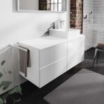 HANSGROHE - Xevolos E Deska pod umyvadlo, 137x55 cm, výřez vpravo, matná bílá 54206700