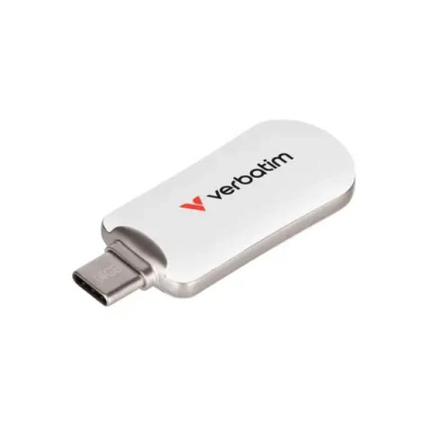 Verbatim Plectra 256GB bílá / Flash disk / USB-C 3.2 Gen 1 / až 100 MB/s