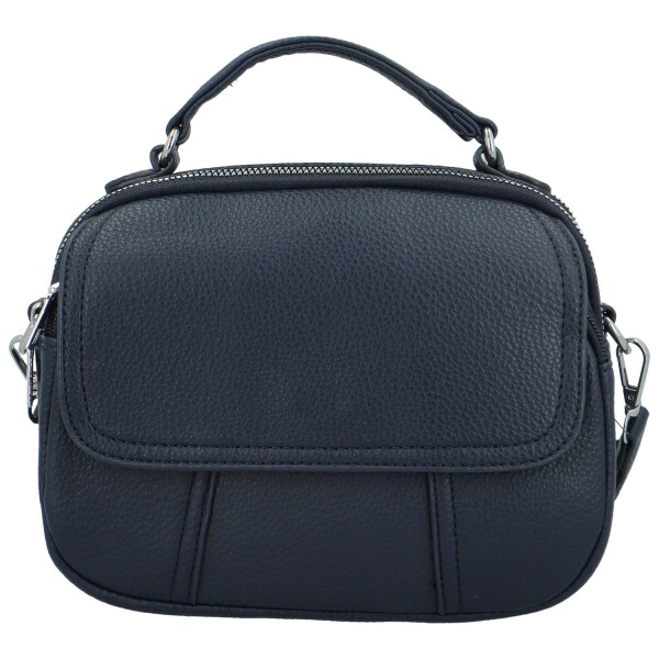Trendy dámská koženková crossbody kabelka Badamia, tmavě modrá