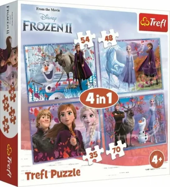 Trefl - Puzzle - Ledové království 2: Cesta do neznáma 4v1