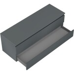 MEXEN/S - Orio koupelnová skříňka pod umyvadlo 140 cm s deskou, 2 zásuvky, grafit mat 91A10-14047-2-BFFC66