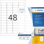 Herma 8016 Fóliové etikety 45.7 x 21.2 mm fólie, lesklá transparentní 1200 ks trvalé laserová tiskárna, kopírka, barevná