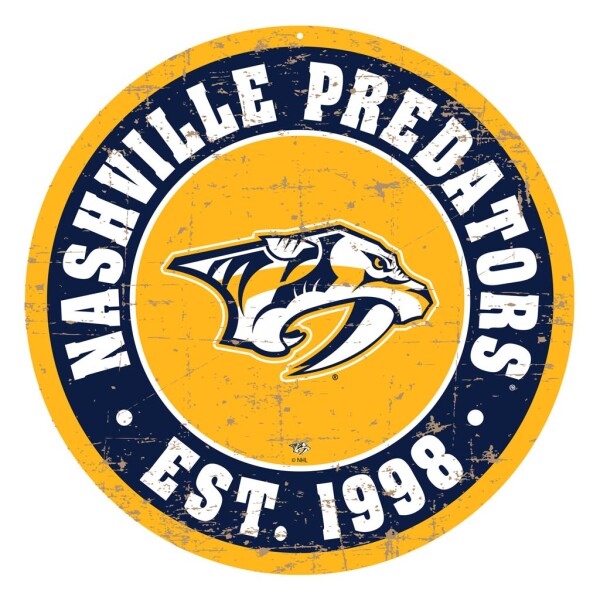 Mustang Cedule Nashville Predators NHL 22" Round Distressed Logo