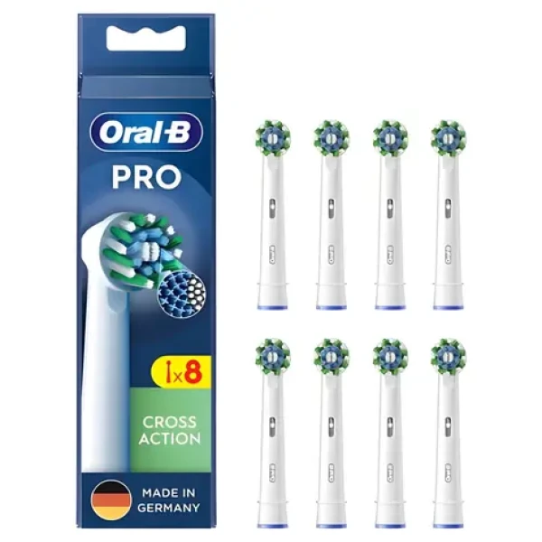 Oral-B Pro Cross Action bílá / Náhradní hlavice kartáčku / 8 ks (8006540860472)