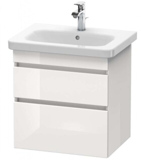 DURAVIT - DuraStyle Umyvadlová skříňka 61x58x45 cm, 2 zásuvky, lesklá bílá DS648002222