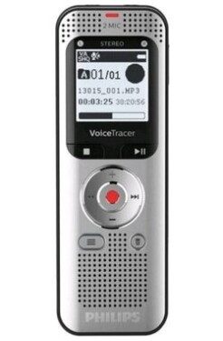 Philips DVT 2050 / diktafon / 8GB / až 2370 hodin záznamu / USB / 3.5 mm jack (DVT2050)