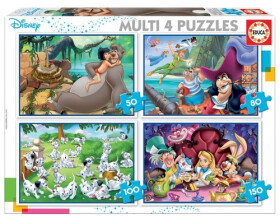 Puzzle Disney pohádky 4v1