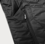 Černá dámská plus size bunda s odepínací kapucí J Style (16M9268-392) odstíny černé 48