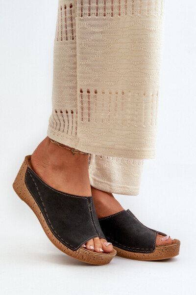 Pohodlné Dámské Sandály Na Klínku Inblu NG000002 Černé 41