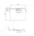 VILLEROY & BOCH - Architectura MetalRim Sprchová vanička, 800x1000 mm, VilboGrip, alpská bílá UDA1080ARA215GV-01