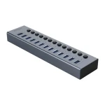 Orico BT2U3-13AB šedá / USB hub / 13x USB-A 3.0 / s vypínači