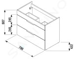 JIKA - Cube Skříňka s umyvadlem, 790x422x622 mm, bílá H4537621763001