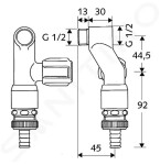 SCHELL - Comfort Vedlejší připojovací ventil se zpětnou klapkou, chrom 033180699