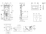 GEBERIT - Duofix Set předstěnové instalace, klozetu a sedátka Duravit ME by Starck, tlačítka Sigma30, Rimless, SoftClose, matný chrom/chrom SANI11CP2104