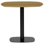 Stůl jídelní, deska MDF, dekor dub, černý kov