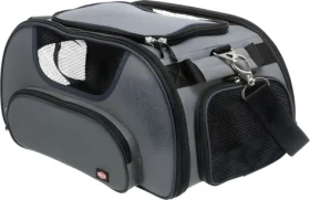 TRIXIE Taška Wings šedá/modrá / Cestovní taška pro psa a kočku / 28x23x46 cm / do letadla / max. 20 kg (TX-28889)