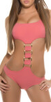 Sexy monokiny s výstřihem 18145 - In Stylefashion růžová S