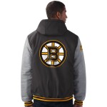 G-III Pánská Bunda Boston Bruins Cold Front Polyfilled Padded Jacket Hood Velikost: Tým: Boston Bruins