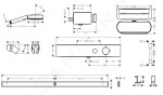 HANSGROHE - WallStoris Set sprchové hlavice 105, 3 proudy, termostatu a koupelnových doplňků, matná černá 24250670