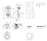 GROHE - Uniset Set předstěnové instalace, klozet Alpha se sedátkem, tlačítko Skate Cosmopolitan, chrom 38643SET-KR
