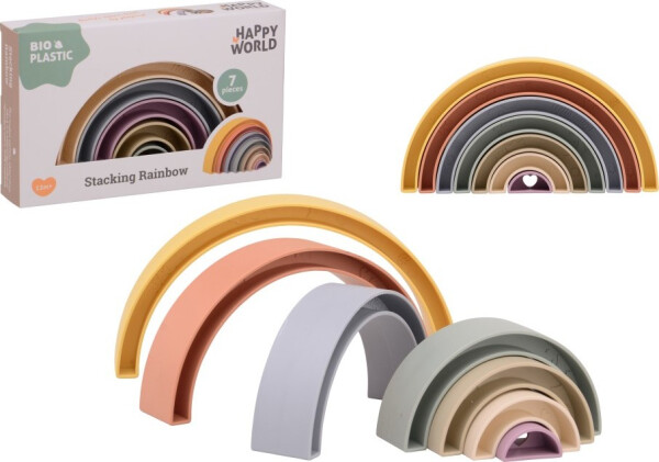 Skládačka duha Happy World bio plastic - Johntoy